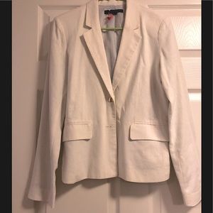 White Linen Blazer